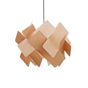 LZF pendellampe Escape, bøk/nikkel, Ø 30 cm, tre