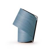 LZF bordlampe Tiny, blå, høyde 22 cm, trefinér