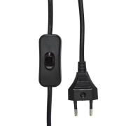 PR Home Bordlampe Solo, svart/svart, høyde 55 cm, stoff