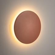 LED-vegglampe Aria M, teglrød, aluminium, Ø 18 cm