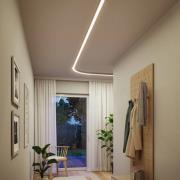 Paulmann LED-lyslist Linion, krom, 90° kurve, 3.000 K