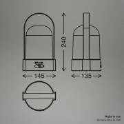 LED-batteridrevet bordlampe ASA BIG, bronse/hvit, høyde 24 cm, IP44