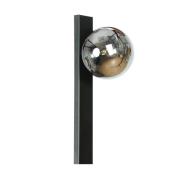 Vegglampe Rumba, svart/røykgrå, glass/metall Høyde 40 cm