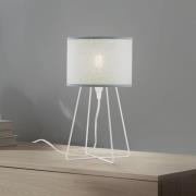 Bordlampe Trixi, metall, stoff, salviegrønn, hvit