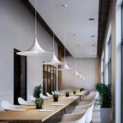 Hengelampe Morgana, hvit/nikkel, metall, Ø 48 cm, E27