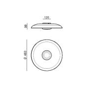 LED-taklampe Basin_P, hvit, metall, Ø 48 cm