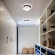 LED-vegglampe Iside, brun, metall, Ø 35 cm, IP40