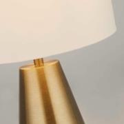 Bordlampe Laynie, messing/beige, metall/tekstiler, 24 cm, E14