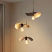 Hengelampe Eger, 3 lyskilder, svart, metall, Ø 50 cm