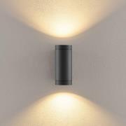 Utendørs vegglampe ShoreLine Pro Round up/down, mørkegrå, GU10