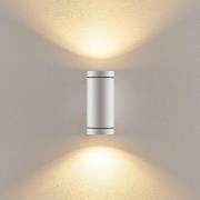 Utendørs vegglampe ShoreLine Pro Round up/down, hvit, GU10