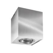 Downlight Bengala kantet, sølv, aluminium, GU10, svingbar