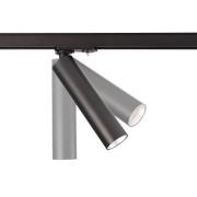 LED-skinnespot Slim 1-fase, svart, aluminium, 5 W, 2700 K
