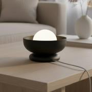 Bordlampe Ozzy LN1, svart, stål/glass, høyde 13 cm, G9