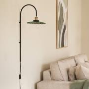 Globen Lighting vegglampe COBBLER, grønn, høyde 75 cm, glass