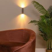 Veggspot Dupla, rustfarget, høyde 18 cm, metall, 2 lyskilder