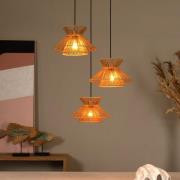 Hengelampe Tasman, lengde 61 cm naturfarget, papir, 3 lyskilder