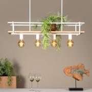 Hengelampe Milonga, hvit, lengde 100 cm, metall/tre