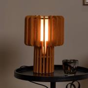 Bordlampe Rollo, terrakotta, høyde 35 cm, filt/glass/metall