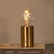 Batteridrevet bordlampe Vivo, messingfarget, høyde 22 cm, metall