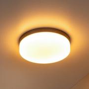 LED-taklampe til bad Biskit, svart, Ø 23 cm, plast