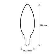 Segula LED Fire Flame Line E14 0,2W Stearinlys røykgrå 1.800 K