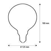 Segula LED Fire Flame Line E27 1W G125 klar stående 1800K