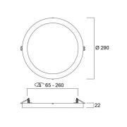 LED-taklampe START 5in1, hvit, Ø 29 cm, CCT, dimbar