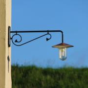 Louvre utendørs vegglampe, projeksjon 90 cm grønn/klar