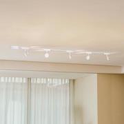 Skinnesystem 48 V Lumaro, spot, 5 lyskilder, hvit, Ø7cm, dimbar