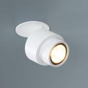 LED innfelt spot BRUSH, hvit, Ø 7 cm, metall, dimbar, 2700 K