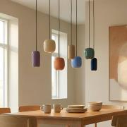 Lucande pendellampe Narion, 7-lys, fargerik, metall, GU10