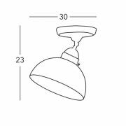 Kolarz Taklampe Nonna Ø 30 cm Hjort gullfarget Kant glatt