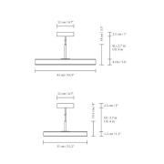 UMAGE LED-hengelampe Asteria Plus Mini, perlehvit Ø 31 cm CCT