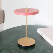 UMAGE LED-batteridrevet bordlampe Asteria Move, rosé/messing, 31 cm