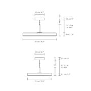 UMAGE LED-hengelampe Asteria Plus Medium perlehvit Ø 43 cm CCT
