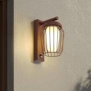 Lucande utendørs vegglampe Chandan, rust, sensor, IP44, E27