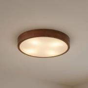 Lindby taklampe Tanju, Ø 50 cm, valnøtt, 4 lyskilder, E27