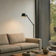 Lucande gulvlampe Silka, høyde 173 cm, svart, metall