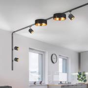 Skinne sett DUOline Hostel/Tommy, svart 3 m 6 lyskilder E27/E14