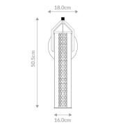 LED-vegglampe ESPADA, polert krom, Ø 16 cm, metall IP44