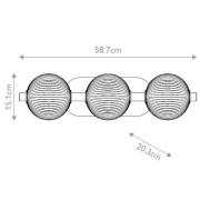 LED-vegglampe PALMAS gull/røykgrå Bredde 59 cm 3 lyskilder. IP44