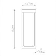 utendørs LED-vegglampe KABO, svart, høyde 36 cm, metall, IP44
