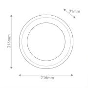 LED-vegglampe ALONSO, messing, Ø 22 cm Metall/glass/alabast