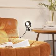 Lindby klemmelampe Jyla, matt svart, GX53