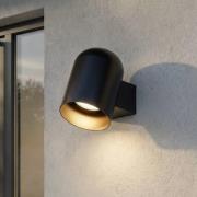 Lindby utendørs vegglampe Lupil, svart, metall, GU10, IP44