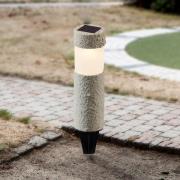 LED-lampe med jordspyd Mino, grå, IP44