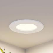 Prios LED-innbyggingslampe Cadance, hvit, 12 cm, CCT, IP44