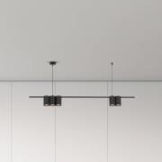 Hengelampe Genesis, aluminium, svart, 5 x GU10, lengde 100 cm