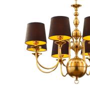 Lysekrone Baranio med stoffskjermer og 8 lyskilder